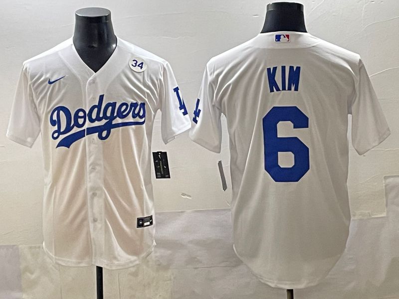 Men 2025 Los Angeles Dodgers #6 H.S.Kim White Game Nike MLB Jersey style 20->los angeles dodgers->MLB Jersey